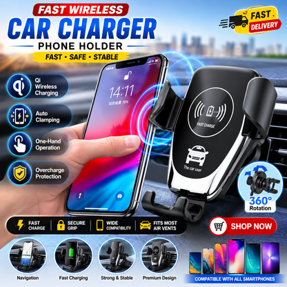 Auto Clamping Wireless Car Charger