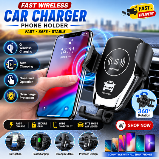 Auto Clamping Wireless Car Charger